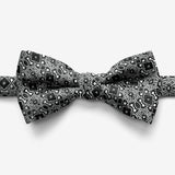 Black Diamond Floral Bow Tie