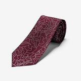 Redwood Wavy Floral Long Tie