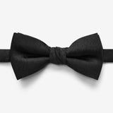 Black Wavy Floral Bow Tie