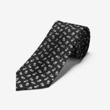 Black Single Flower Long Tie