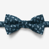 Navy Single Flower Bow Tie