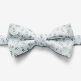 White Single Flower Bow Tie