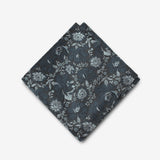 Mid Gray Floral Pocket Square