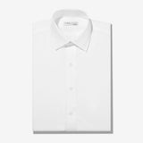 White Cotton French Cuff Shirt