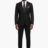 Poly Blend Black Slim Fit Peak Lapel Suit