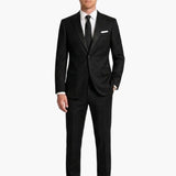 Poly Blend Black Slim Fit Peak Lapel Suit