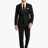 Poly Blend Black Slim Fit Peak Lapel Suit