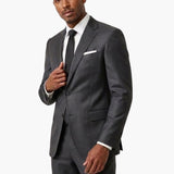 Poly Blend Charcoal Slim Fit Peak Lapel Suit