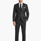 Poly Blend Charcoal Slim Fit Peak Lapel Suit