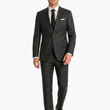 Poly Blend Charcoal Slim Fit Peak Lapel Suit