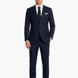 Poly Blend Navy Slim Fit Peak Lapel Suit