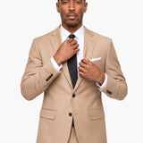 Classic Tan Slim Fit Notch Lapel Suit