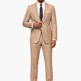 Classic Tan Slim Fit Notch Lapel Suit