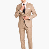 Classic Tan Slim Fit Notch Lapel Suit