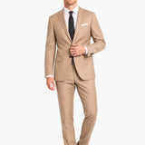 Classic Tan Slim Fit Notch Lapel Suit