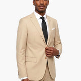 Premium Wool Beige Modern Fit Notch Lapel Suit