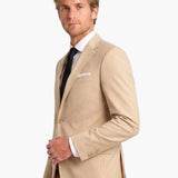 Premium Wool Beige Slim Fit Notch Lapel Suit