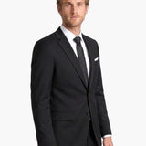 Premium Wool Black Slim Fit Notch Lapel Suit