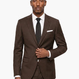 Premium Wool Brown Slim Fit Notch Lapel Suit