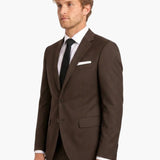 Premium Wool Brown Slim Fit Notch Lapel Suit