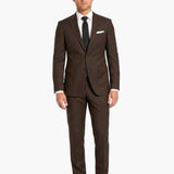 Premium Wool Brown Slim Fit Notch Lapel Suit