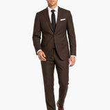 Premium Wool Brown Slim Fit Notch Lapel Suit