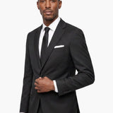 Premium Wool Charcoal Modern Fit Notch Lapel Suit