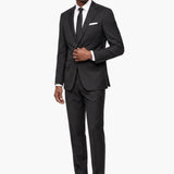 Premium Wool Charcoal Slim Fit Notch Lapel Suit