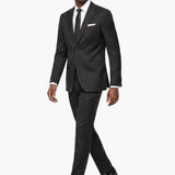 Premium Wool Charcoal Slim Fit Notch Lapel Suit