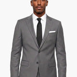 Premium Wool Gray Slim Fit Notch Lapel Suit