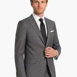 Premium Wool Gray Slim Fit Notch Lapel Suit