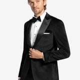 Black Peak Velvet Tuxedo Jacket Regular