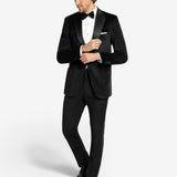 Black Peak Velvet Tuxedo Jacket Regular