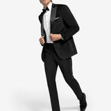 Black Peak Velvet Tuxedo Jacket Regular