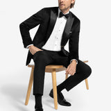 Black Peak Velvet Tuxedo Jacket Regular