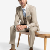 Khaki Tan Suit Jacket Regular