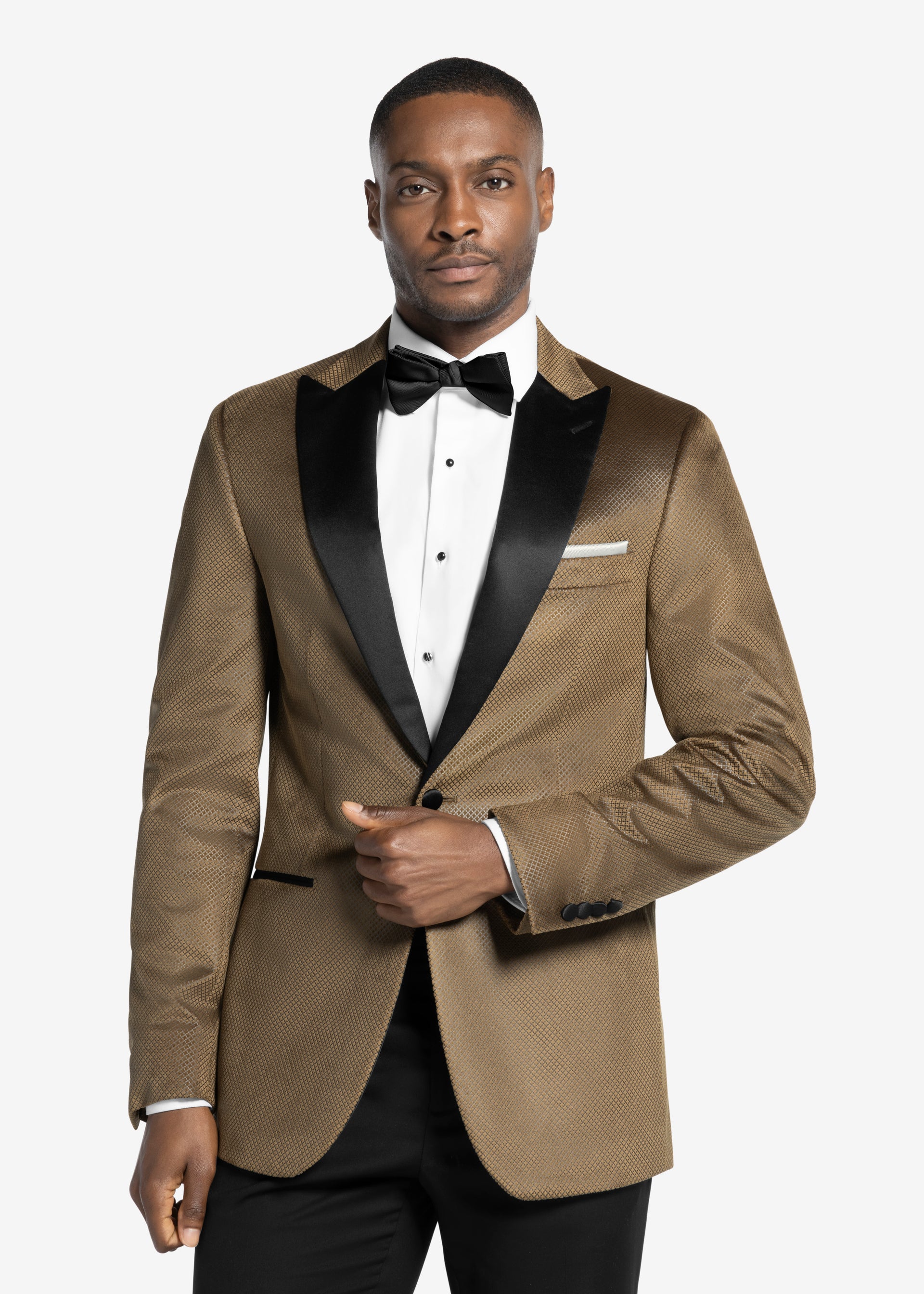 green emerald velvet dress Regal Rose Gold Tuxedo – ARZEL