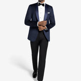 Navy Shawl Velvet Tuxedo Jacket Regular