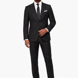 Premium Wool Black Slim Fit Peak Lapel Suit