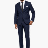 Premium Wool Blue Slim Fit Peak Lapel Suit