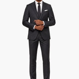 Premium Wool Charcoal Slim Fit Peak Lapel Suit