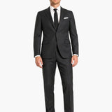 Premium Wool Charcoal Slim Fit Peak Lapel Suit