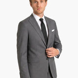 Premium Wool Gray Slim Fit Peak Lapel Suit