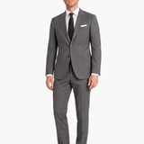Premium Wool Gray Slim Fit Peak Lapel Suit