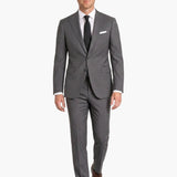 Premium Wool Gray Slim Fit Peak Lapel Suit