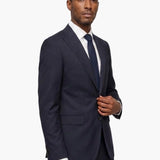 Premium Wool Navy Slim Fit Peak Lapel Suit