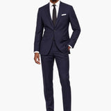 Premium Wool Navy Slim Fit Peak Lapel Suit