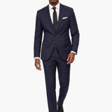 Premium Wool Navy Slim Fit Peak Lapel Suit