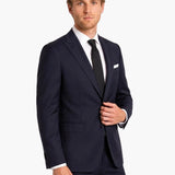 Premium Wool Navy Slim Fit Peak Lapel Suit