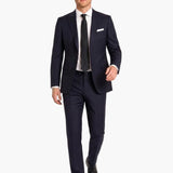 Premium Wool Navy Slim Fit Peak Lapel Suit